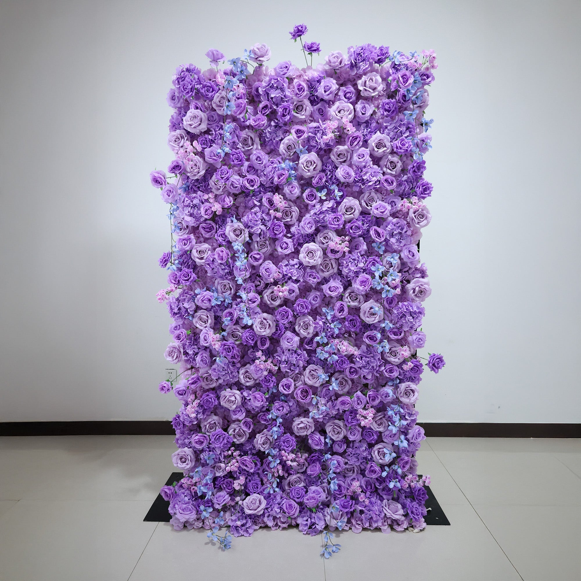 ValarFlowers Purple & Blue Floral Extravaganza Wall: A Dreamy. Enchanting Masterpiece for Magical Celebrations-VF-537