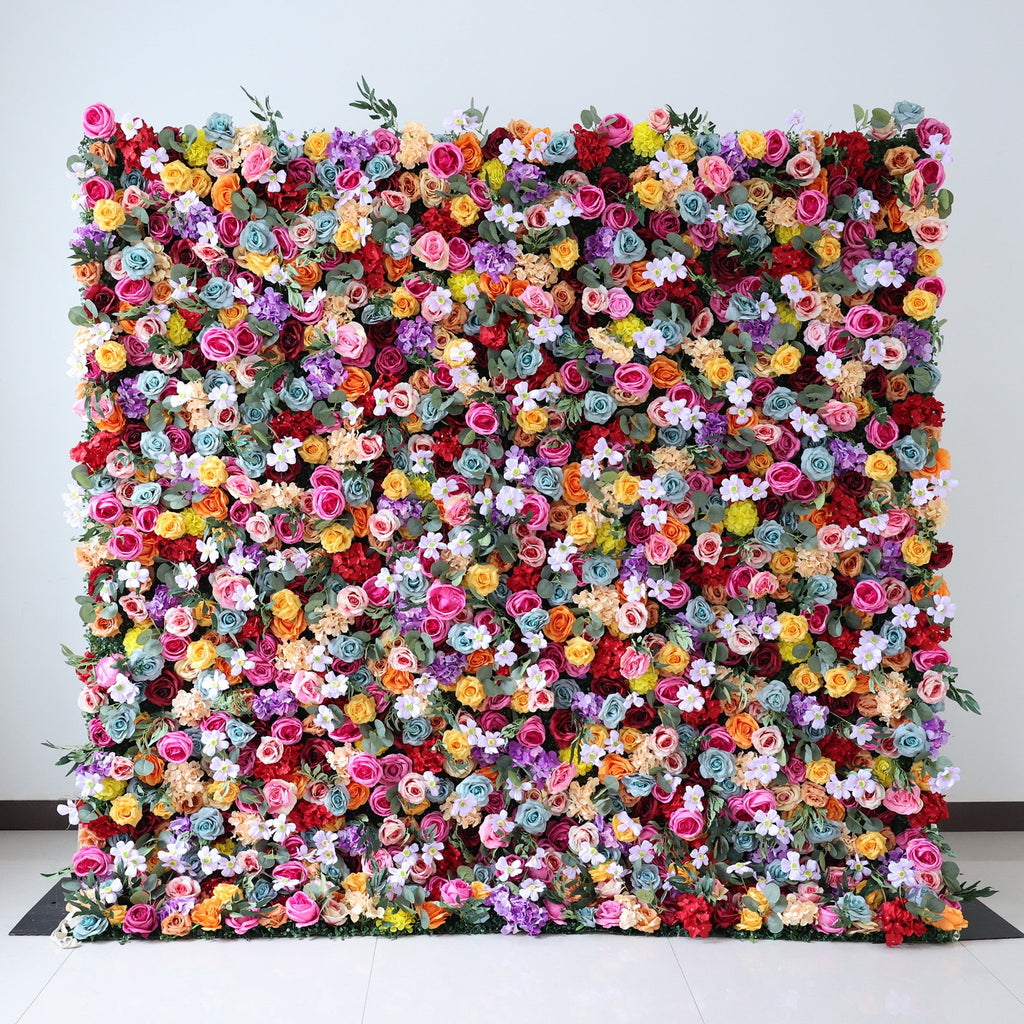 ValarFlowers Rainbow Colorful Floral Extravaganza Wall: A Vivid. Lively Masterpiece for Joyful Celebrations-VF-541