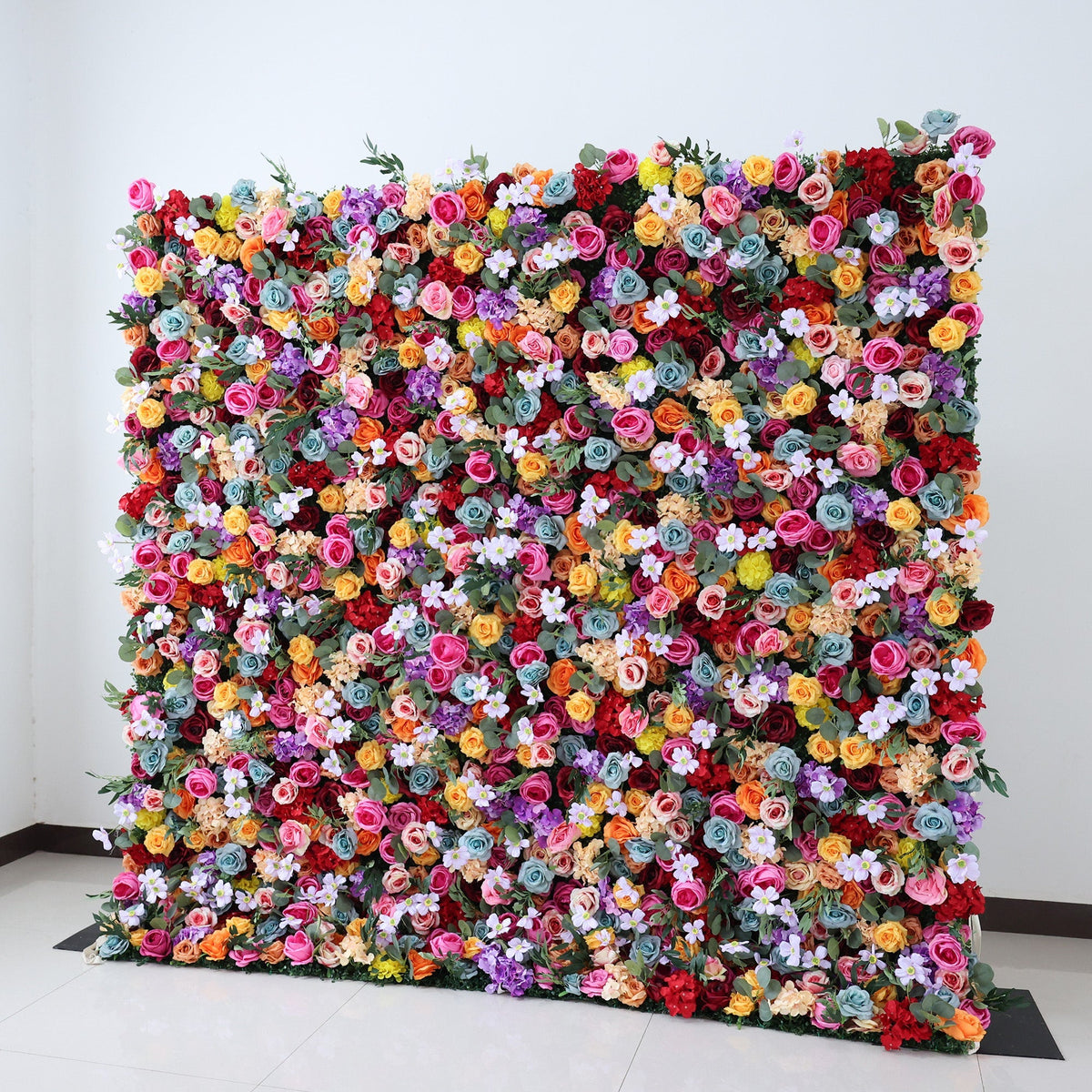 ValarFlowers Rainbow Colorful Floral Extravaganza Wall: A Vivid. Lively Masterpiece for Joyful Celebrations-VF-541