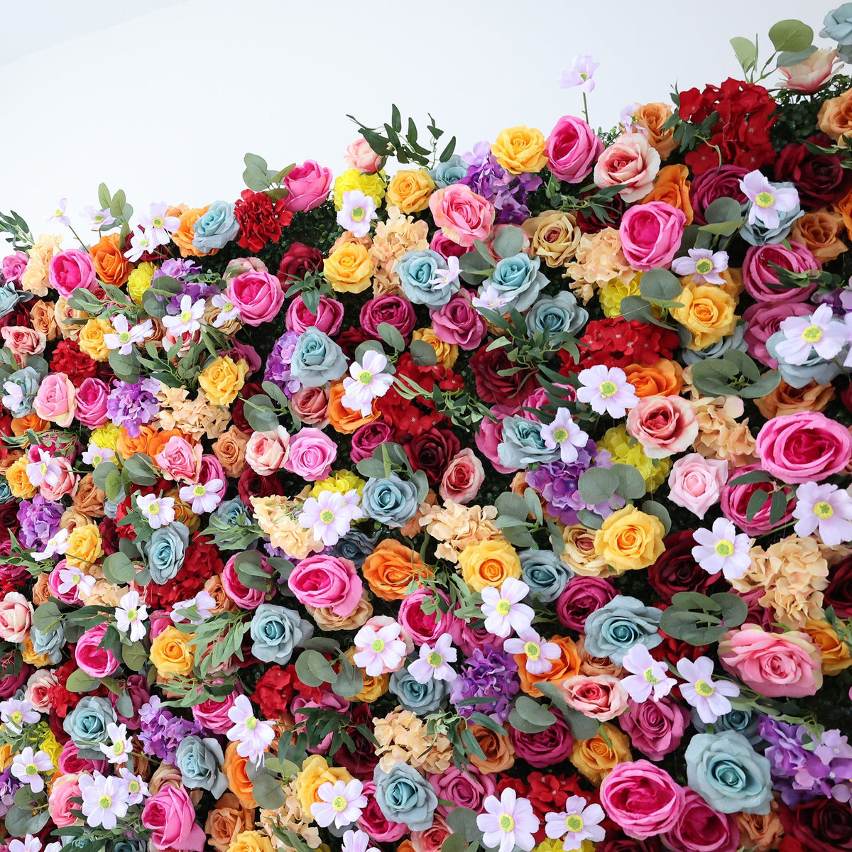 ValarFlowers Rainbow Colorful Floral Extravaganza Wall: A Vivid. Lively Masterpiece for Joyful Celebrations-VF-541