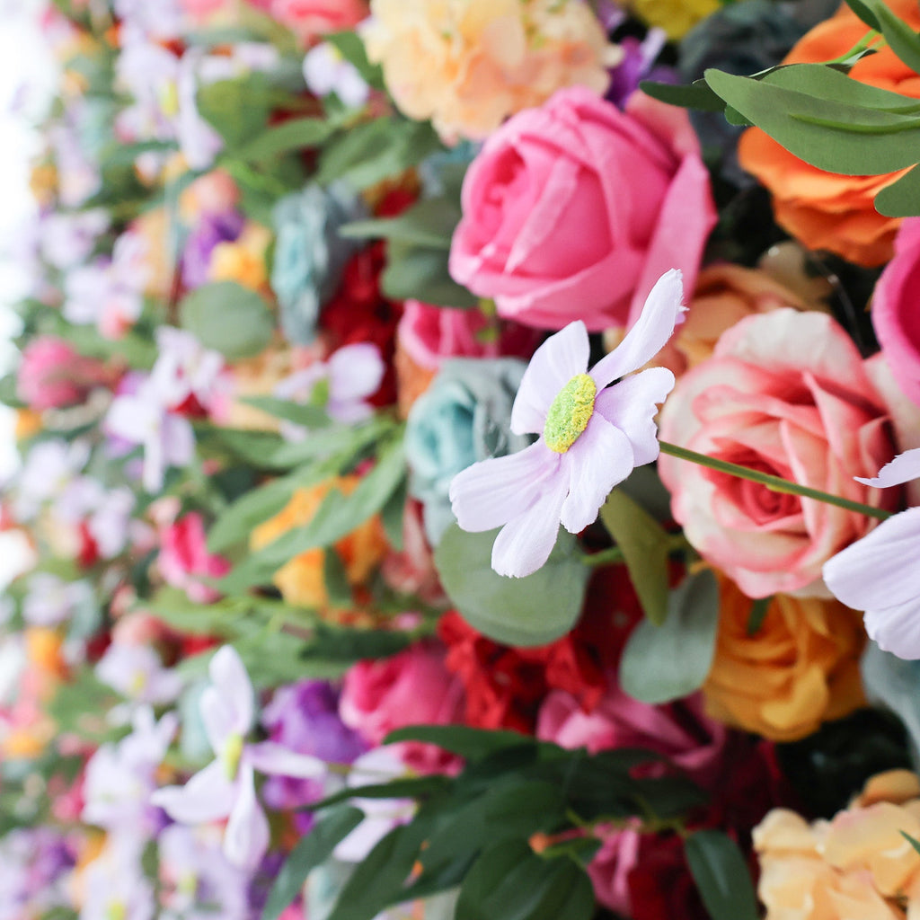 ValarFlowers Rainbow Colorful Floral Extravaganza Wall: A Vivid. Lively Masterpiece for Joyful Celebrations-VF-541