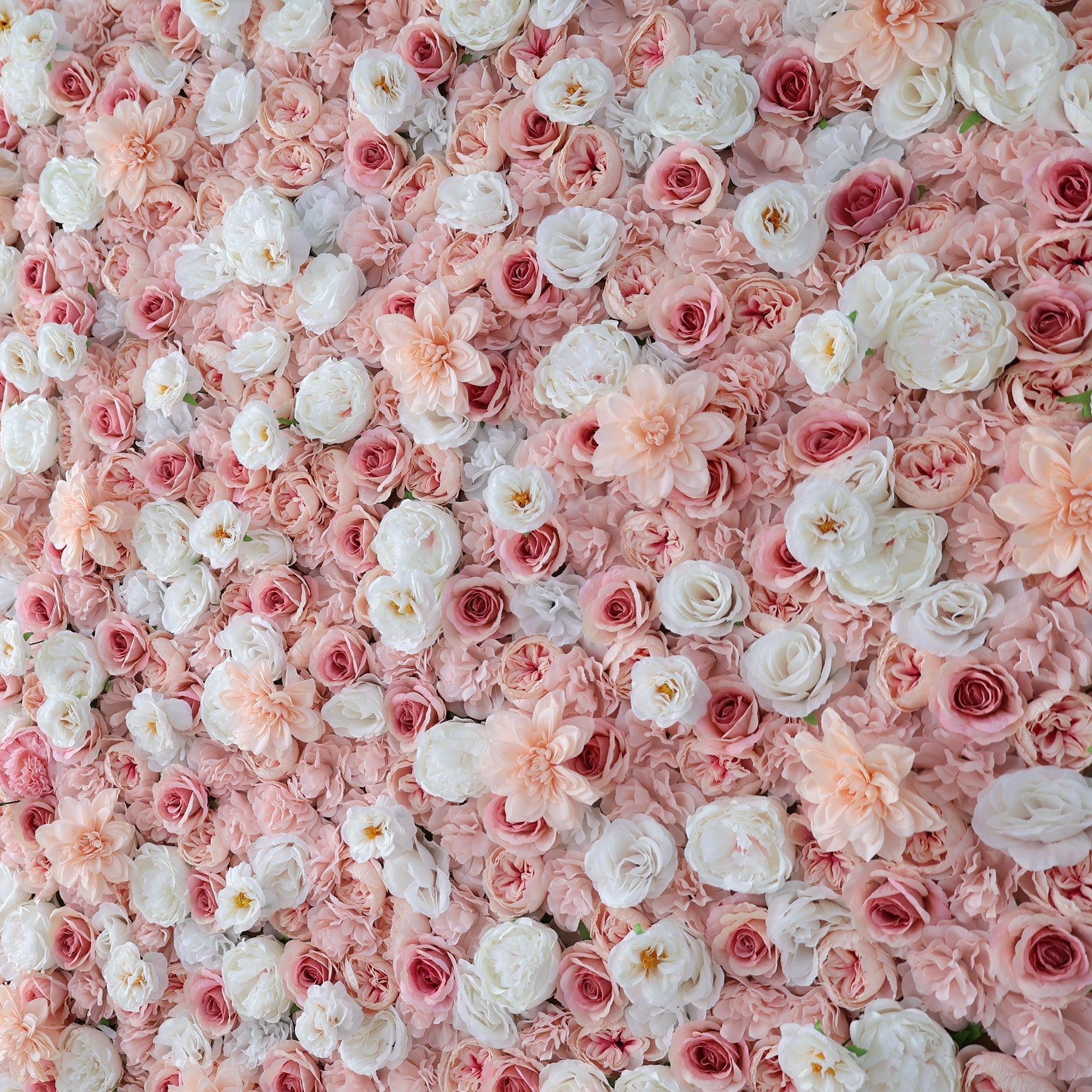 ValarFlowers Blush Pink & Soft White Floral Extravaganza Wall: A Dreamy. Romantic Masterpiece for Enchanting Celebrations-VF-553
