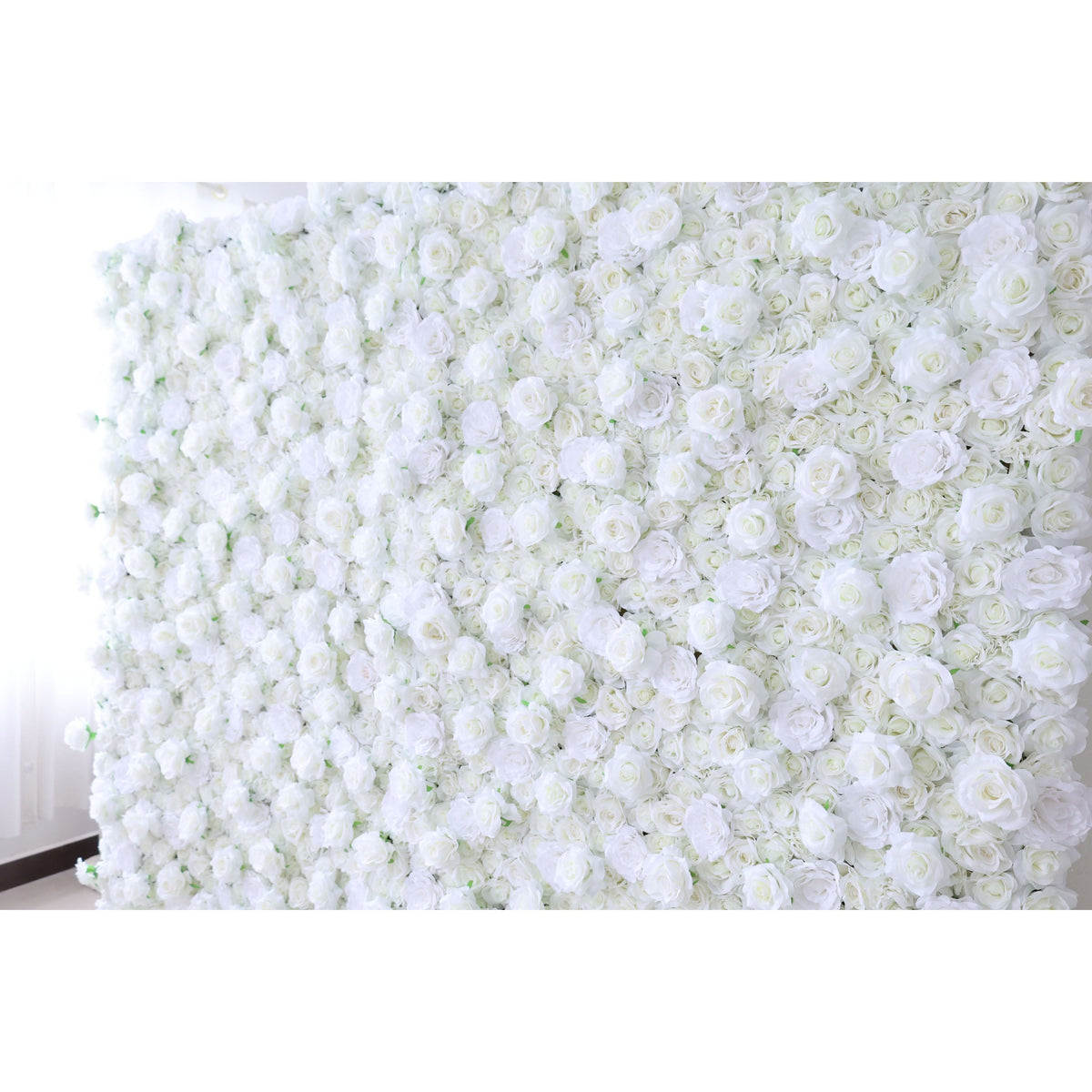 ValarFlowers Green White Artificial Flower Wall Backdrop for Wedding & Event Decor VF-361
