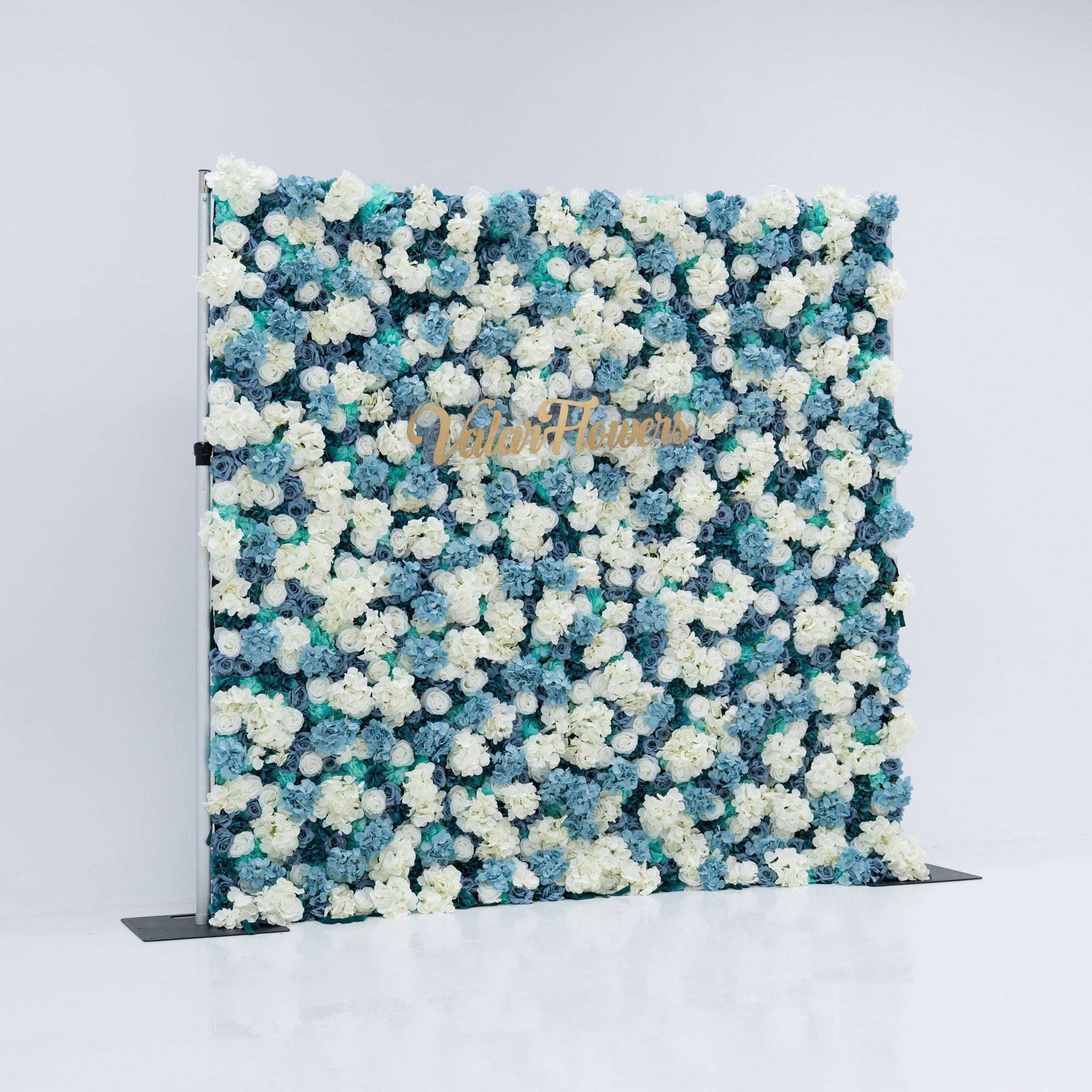 ValarFlowers Blue White Rose Floral Backdrop VF-825
