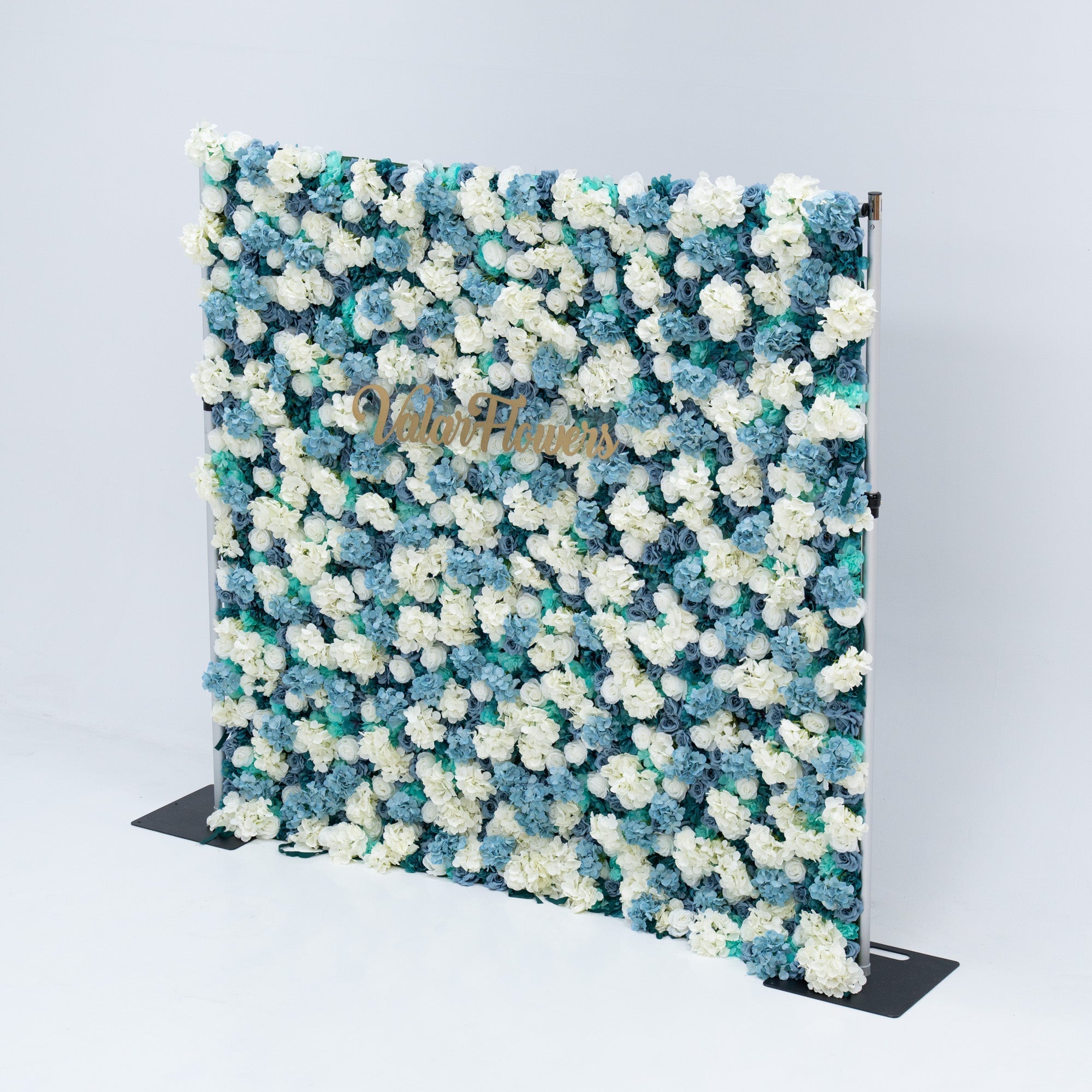 ValarFlowers Blue White Rose Floral Backdrop VF-825
