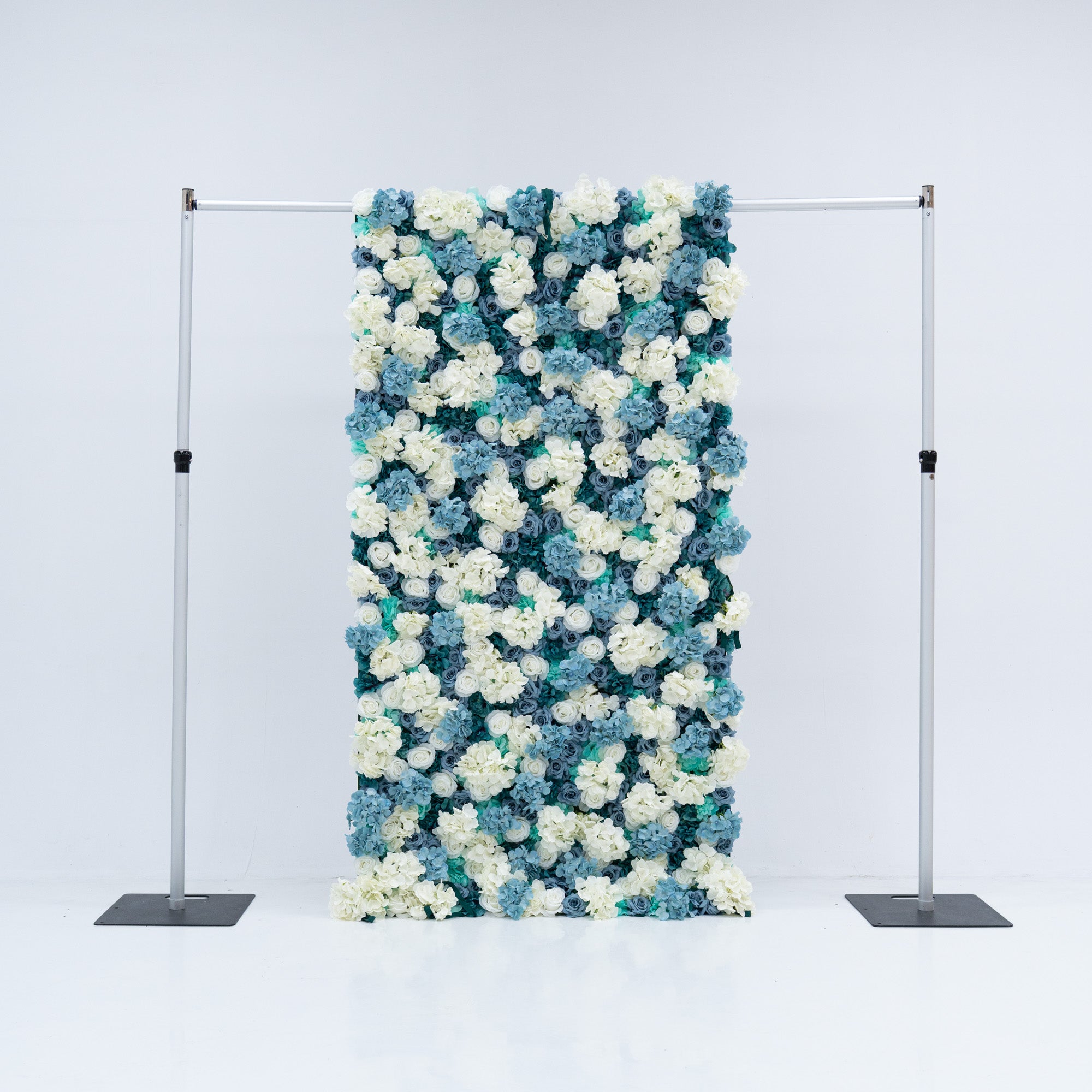 ValarFlowers Blue White Rose Floral Backdrop VF-825