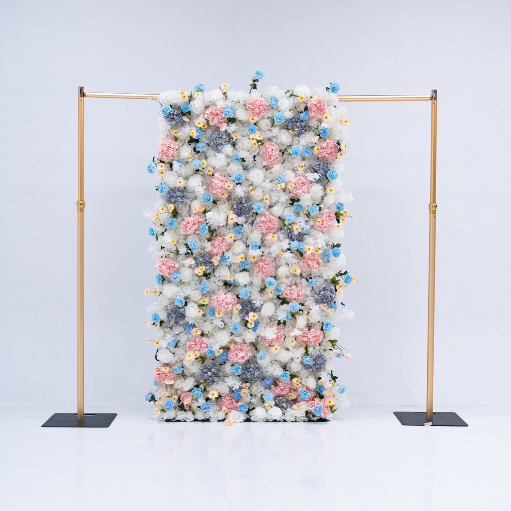 ValarFlowers Pastel Blue Pink White Floral Backdrop VF-826