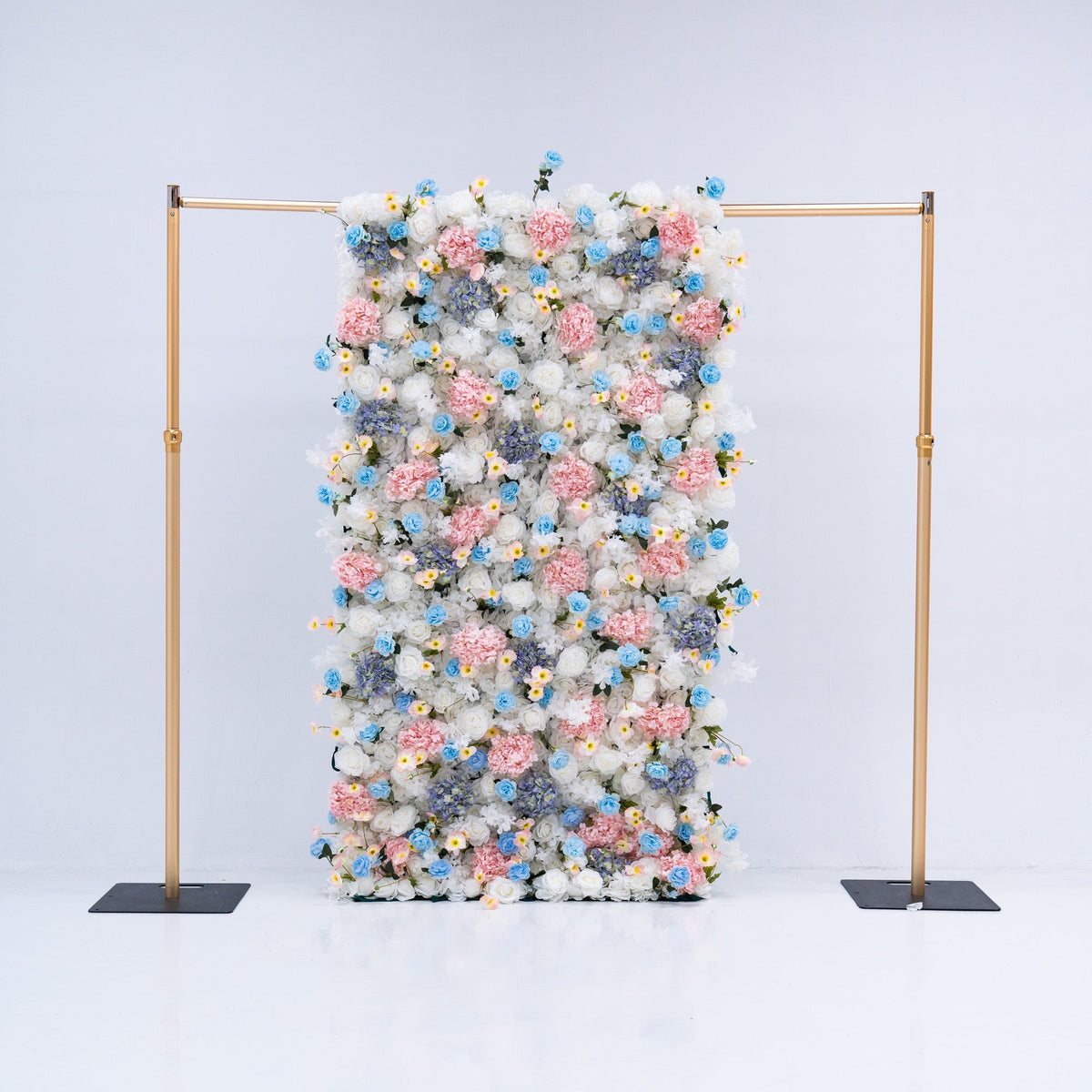 ValarFlowers Pastel Blue Pink White Floral Backdrop VF-826