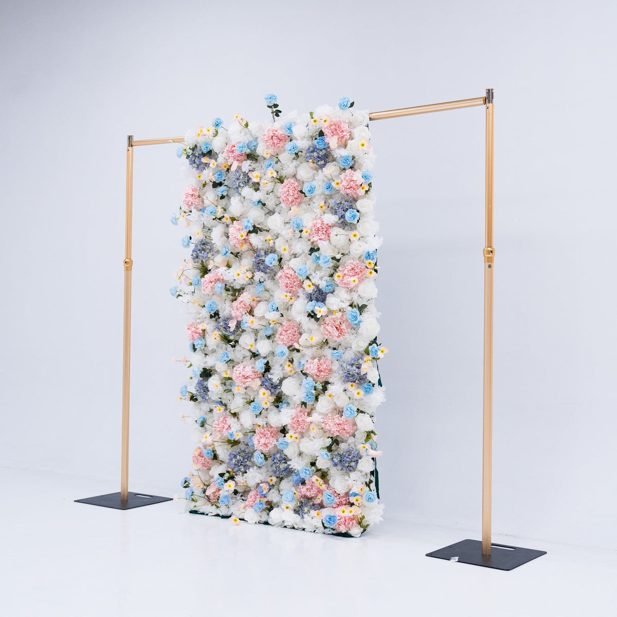 ValarFlowers Pastel Blue Pink White Floral Backdrop VF-826