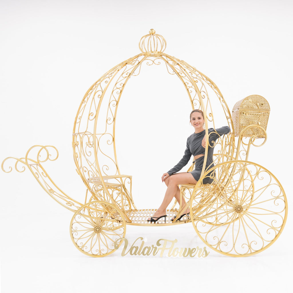 ValarFlowers 7.9ft Cinderella Fairy Princess Pumpkin Carriage Decor