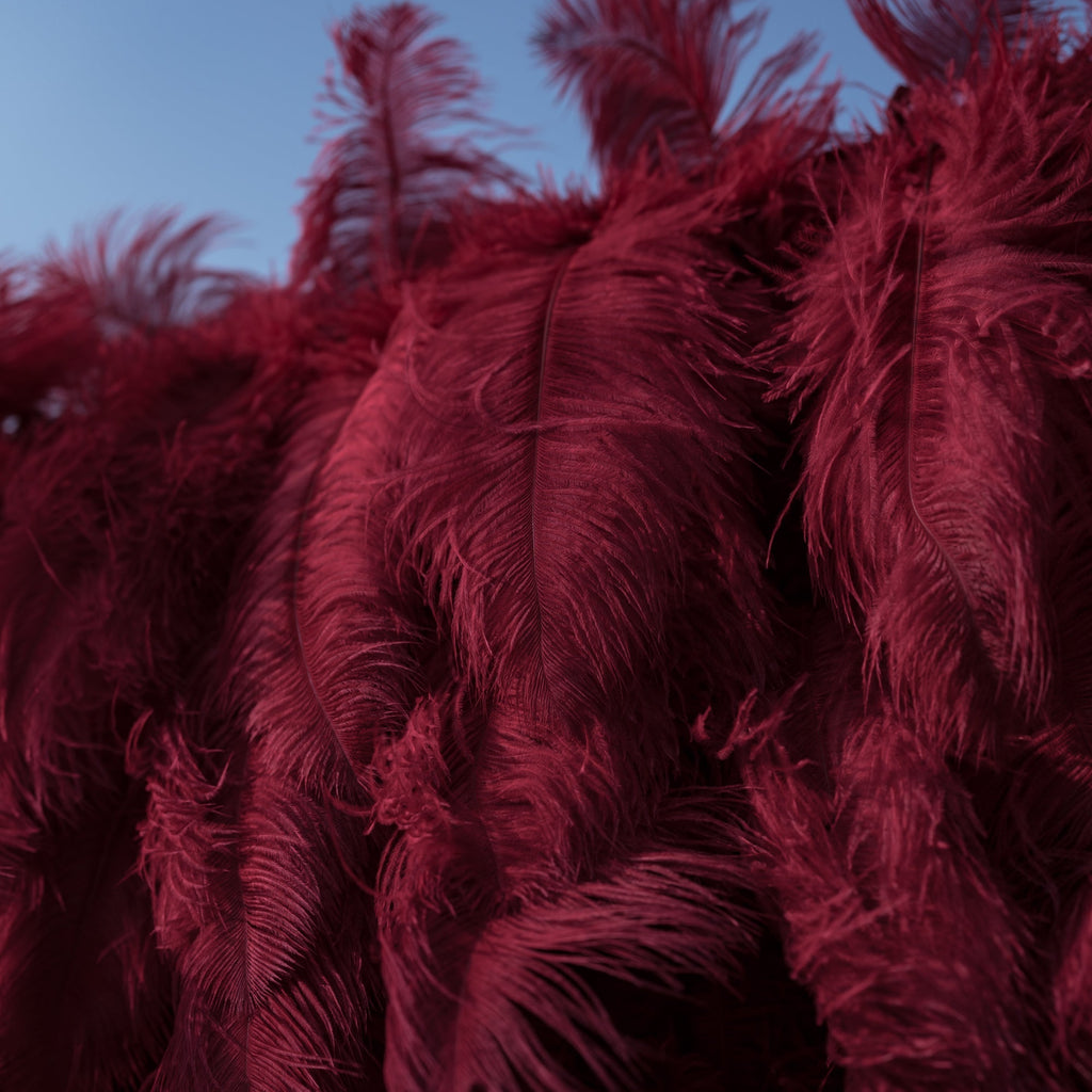 ValarFlowers Burgundy Feather Backdrop VF-164-Burgundy