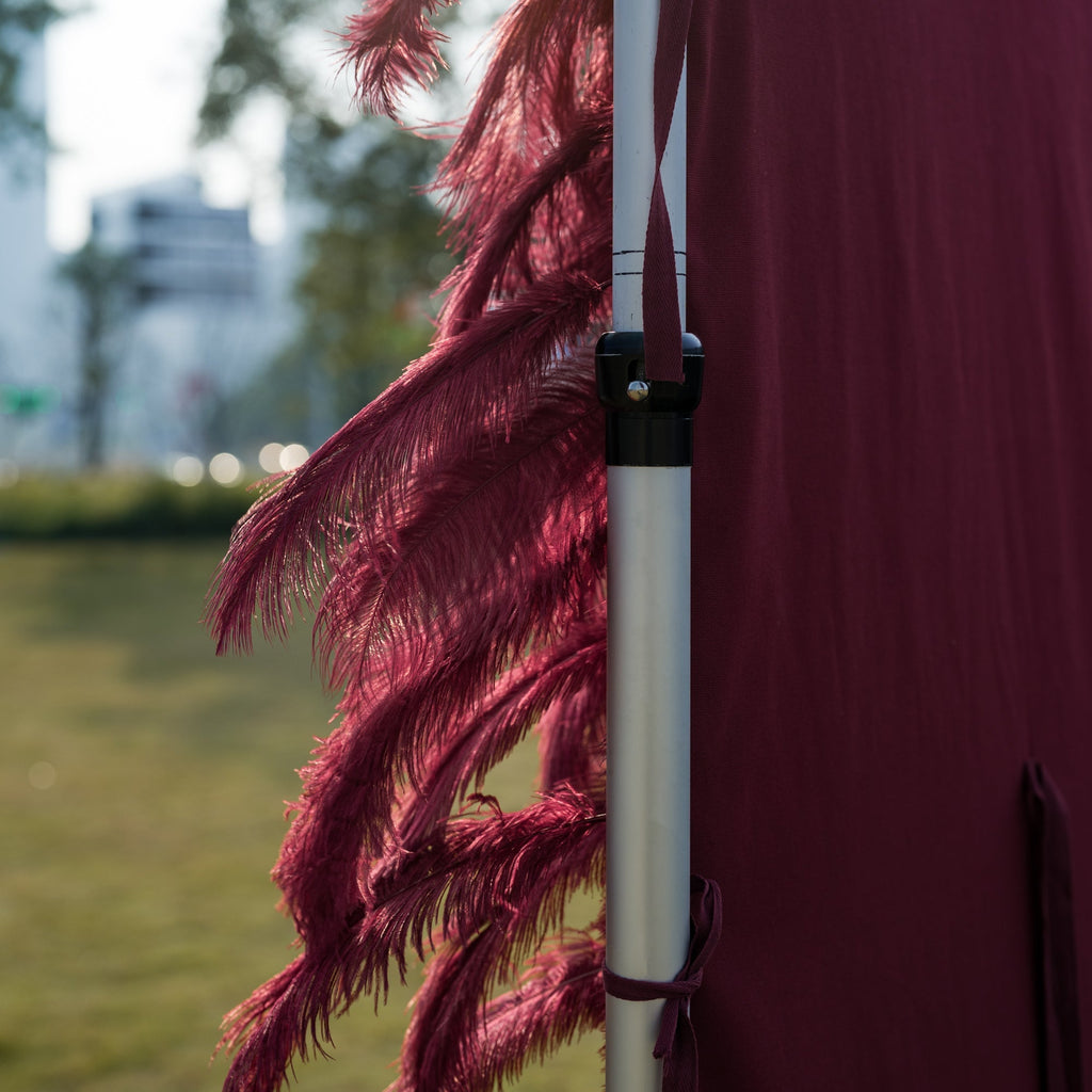 ValarFlowers Burgundy Feather Backdrop VF-164-Burgundy