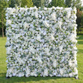 ValarFlowers White Artificial Flower Wall Backdrop VF-142