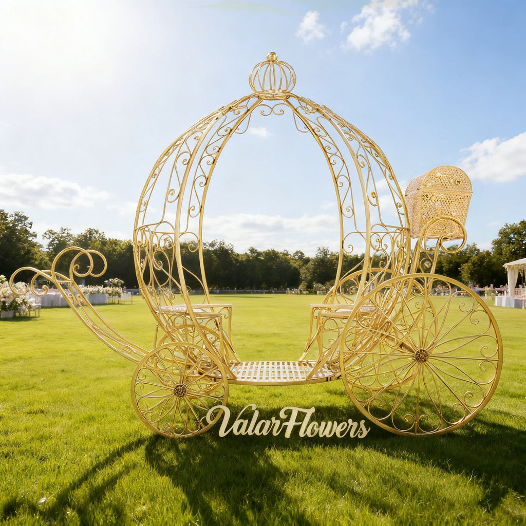 ValarFlowers 7.9ft Cinderella Fairy Princess Pumpkin Carriage Decor