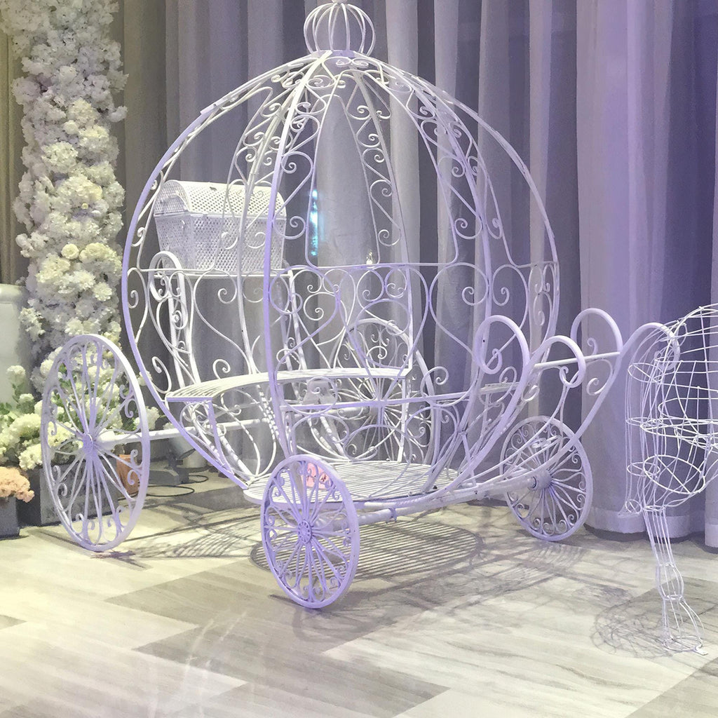 ValarFlowers 7.9ft Cinderella Fairy Princess Pumpkin Carriage Decor