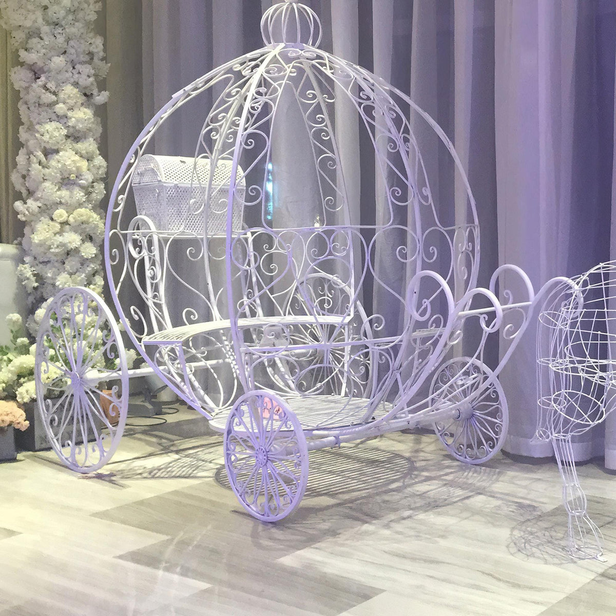 ValarFlowers 7.9ft Cinderella Fairy Princess Pumpkin Carriage Decor